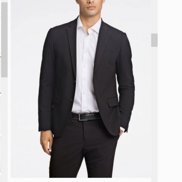 Black 2 button Slim suit coat & pants - Picture 1 of 4